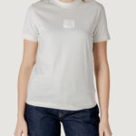 T-shirt Calvin Klein Jeans EMBROIDERED BOX REGU Panna - Foto 5