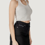 Top Calvin Klein Jeans HALTERNECK POLO COLLAR TOP Beige chiaro - Foto 3