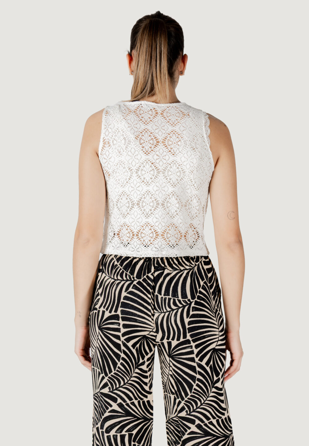 Top Jacqueline de Yong Jdyeva S/L O-Neck Top Jrs Dia Bianco - Foto 4