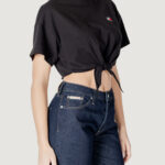 Top Tommy Hilfiger Jeans TJW REG WAIST TIE Nero - Foto 3