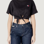 Top Tommy Hilfiger Jeans TJW REG WAIST TIE Nero - Foto 5