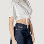 Top Tommy Hilfiger Jeans TJW REG WAIST TIE Panna - Foto 3