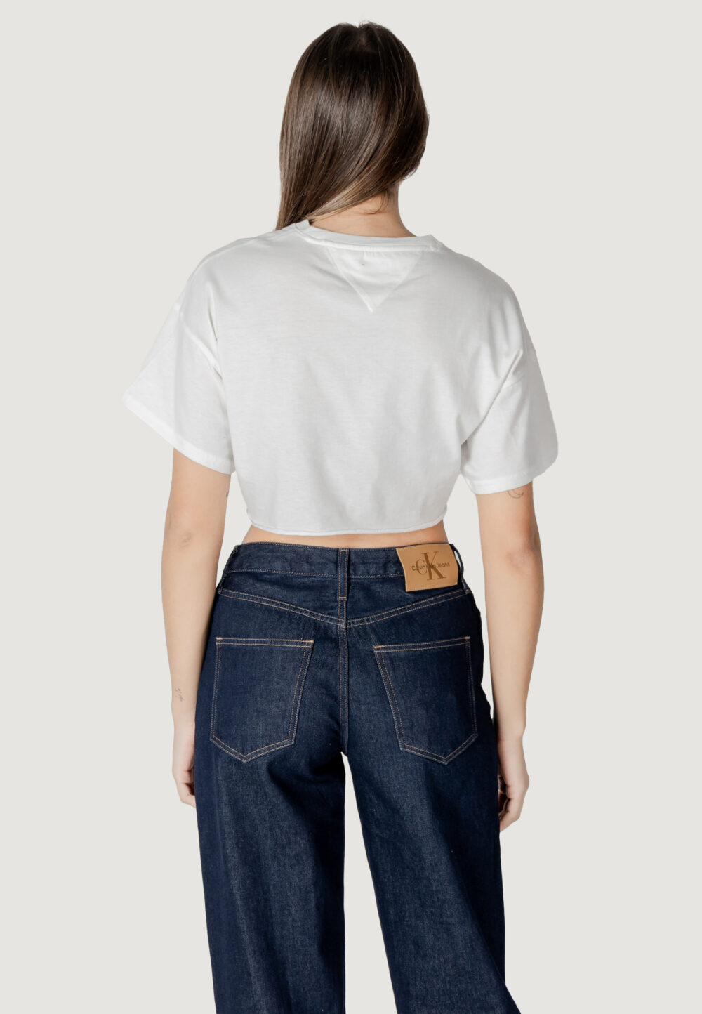 Top Tommy Hilfiger Jeans TJW REG WAIST TIE Panna - Foto 4