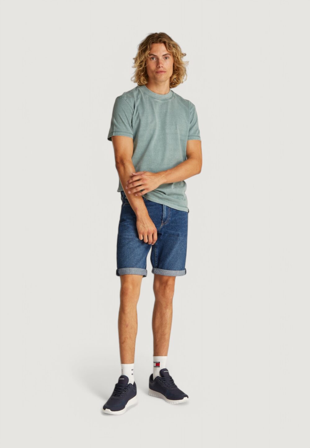 Bermuda Calvin Klein Jeans Slim Denim scuro - Foto 2