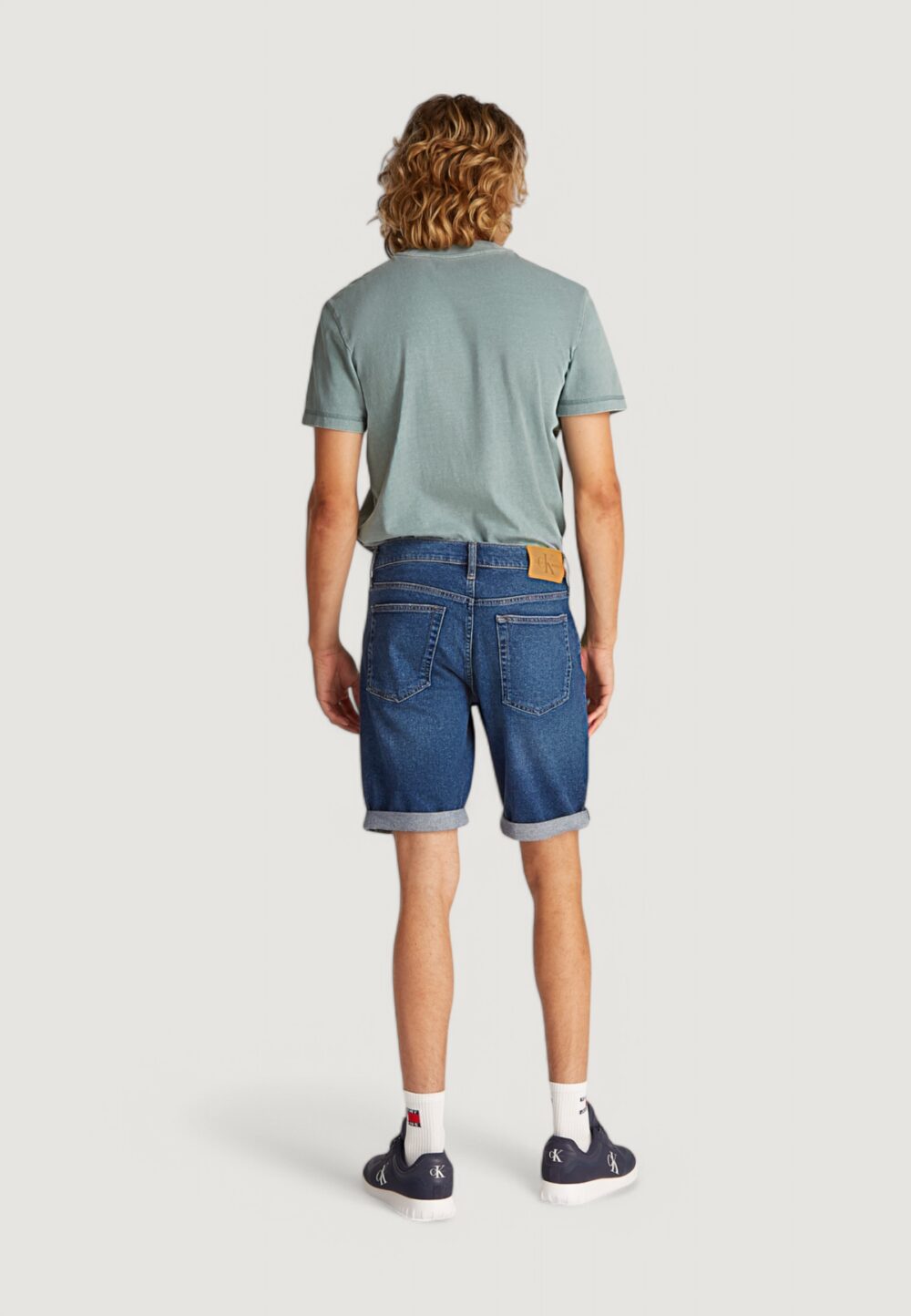 Bermuda Calvin Klein Jeans Slim Denim scuro - Foto 4
