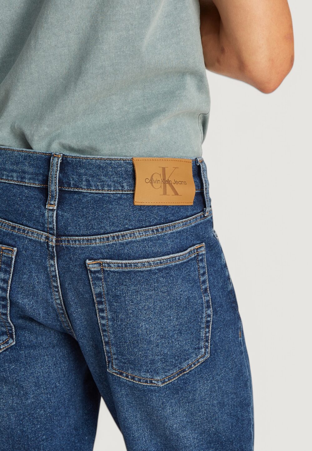 Bermuda Calvin Klein Jeans Slim Denim scuro - Foto 3