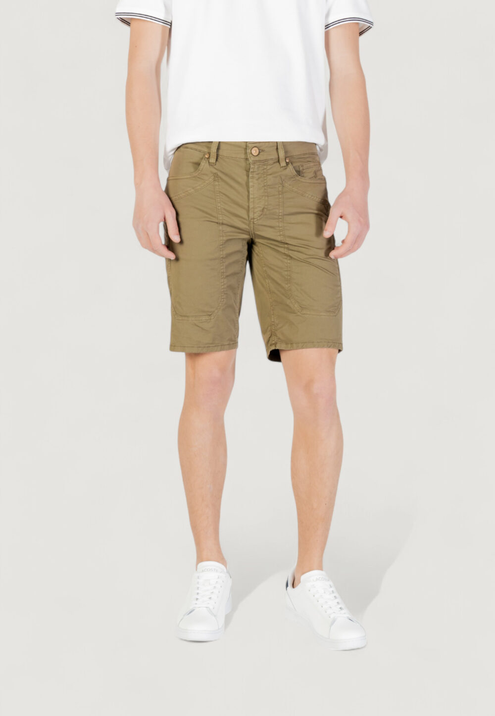 Bermuda Jeckerson JAYDEN 5 TASCHE TOPPA SLIM Verde Oliva - Foto 1
