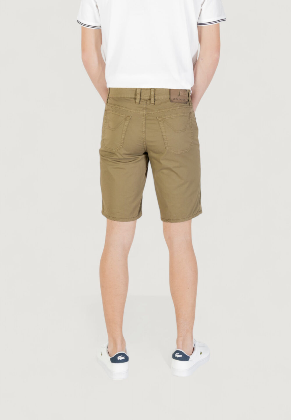 Bermuda Jeckerson JAYDEN 5 TASCHE TOPPA SLIM Verde Oliva - Foto 5