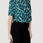 Blusa manica corta Street One Roundneck blouse w gath Verde - Foto 3