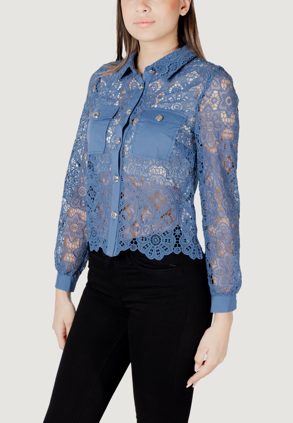 Bluse manica lunga Morgan De Toi  Indigo - Foto 2