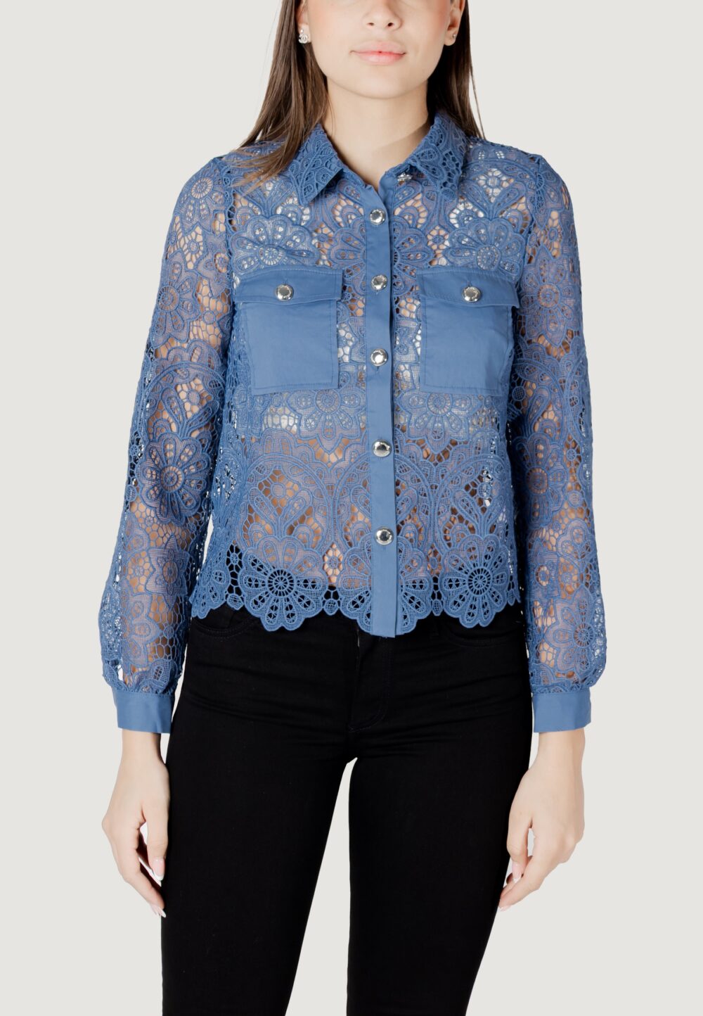 Bluse manica lunga Morgan De Toi  Indigo - Foto 5