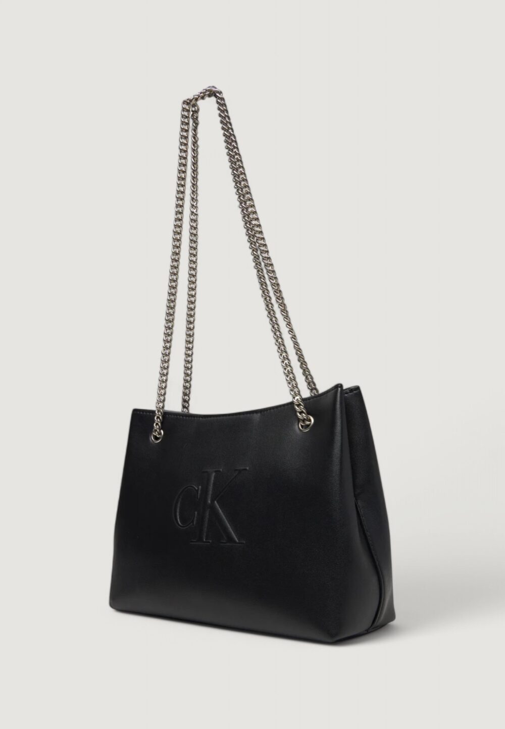 Borsa Calvin Klein Jeans SCULPTED CHAIN SHOULDER Nero - Foto 3