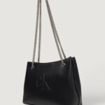 Borsa Calvin Klein Jeans SCULPTED CHAIN SHOULDER Nero - Foto 3