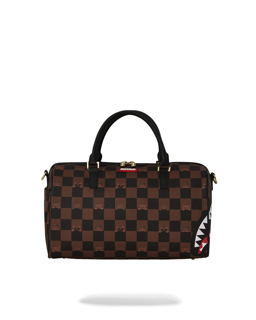 Borsa Sprayground PEEKING CHARACTER CHECK MINI DUFFLE Marrone - Foto 1
