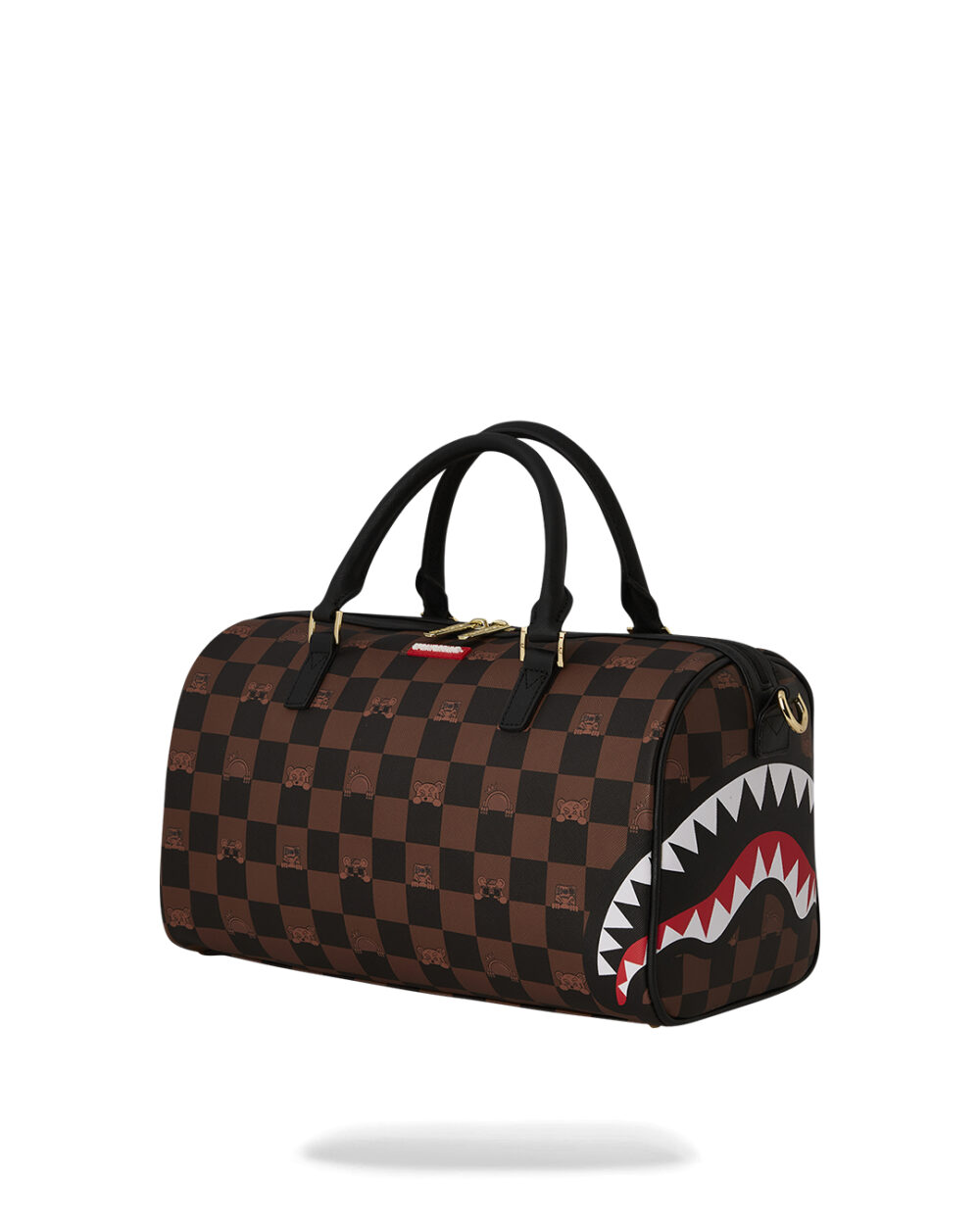 Borsa Sprayground PEEKING CHARACTER CHECK MINI DUFFLE Marrone - Foto 2