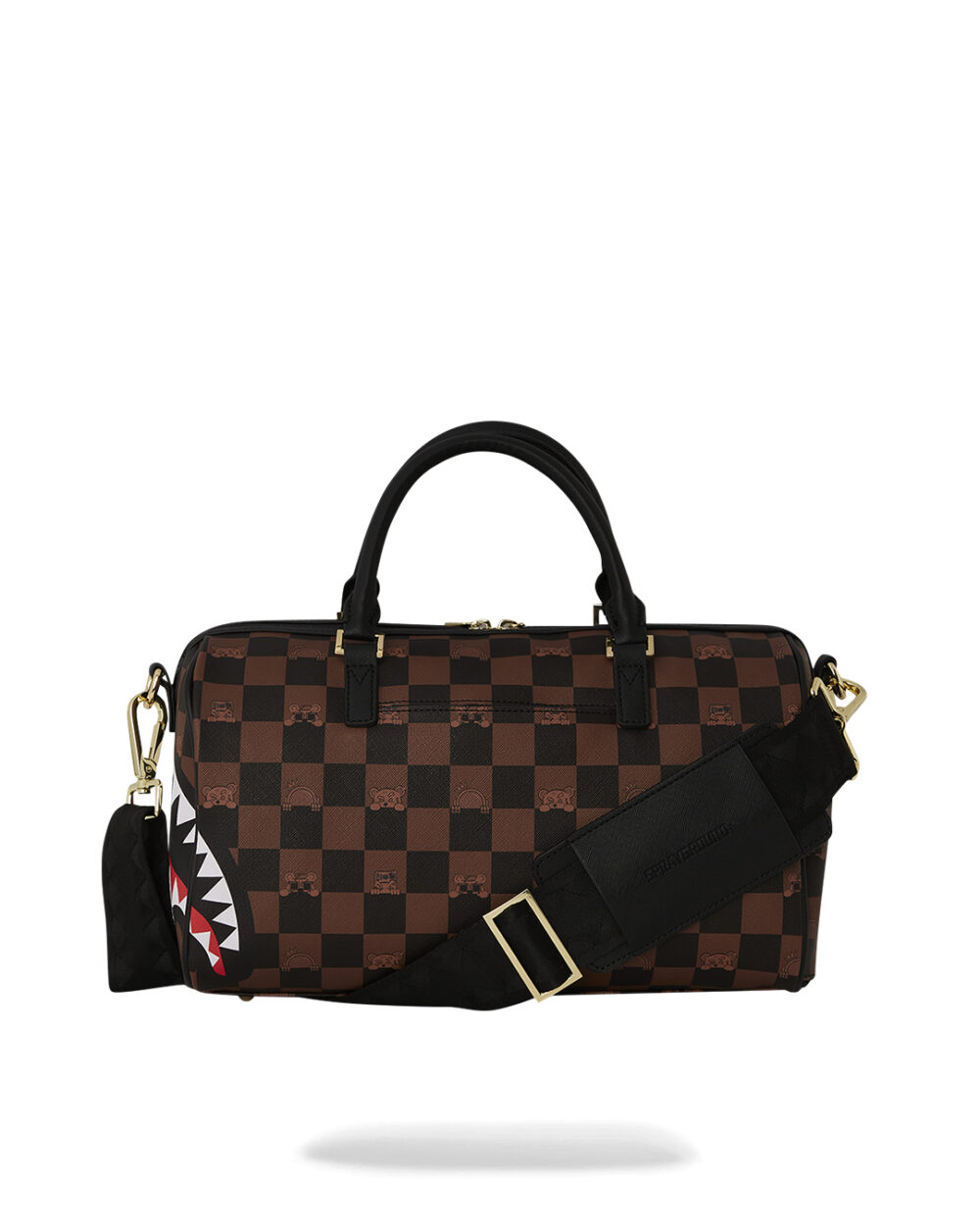 Borsa Sprayground PEEKING CHARACTER CHECK MINI DUFFLE Marrone - Foto 3