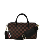 Borsa Sprayground PEEKING CHARACTER CHECK MINI DUFFLE Marrone - Foto 3