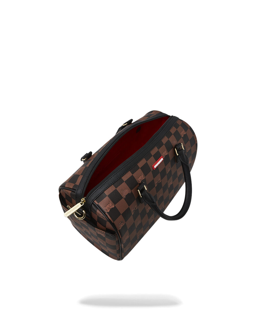 Borsa Sprayground PEEKING CHARACTER CHECK MINI DUFFLE Marrone - Foto 5