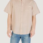 Camicia manica corta Calvin Klein Jeans LINEN COTTON S/S Beige - Foto 1