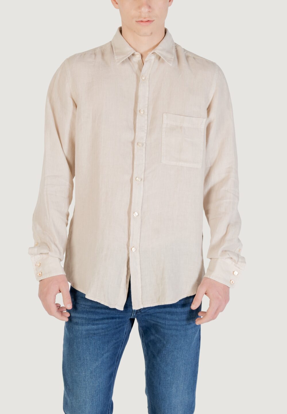 Camicia manica lunga Boss Relegant_6_M 10267858 01 Beige chiaro - Foto 1