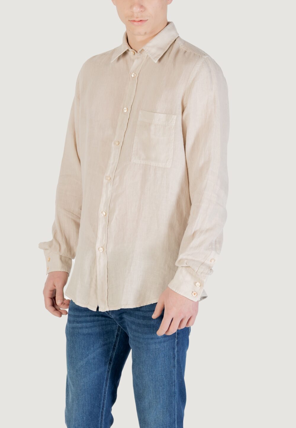 Camicia manica lunga Boss Relegant_6_M 10267858 01 Beige chiaro - Foto 3