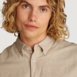 Camicia manica lunga Tommy Hilfiger Jeans TJM REG LINEN BLEND Beige scuro - Foto 2