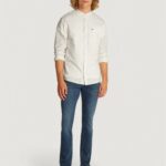 Camicia manica lunga Tommy Hilfiger Jeans TJM LINEN MIX BAND Bianco - Foto 3