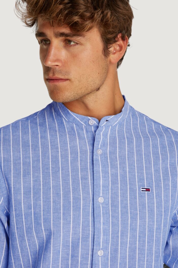 Camicia manica lunga Tommy Hilfiger TJM LINEN MIX BND Blu