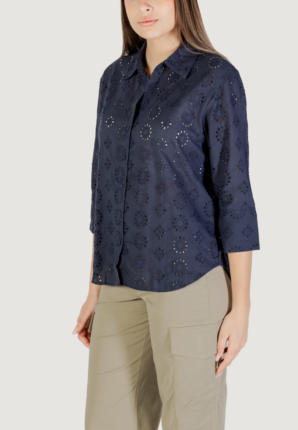 Camicia manica lunga Jacqueline de Yong Jdytallie 3/4 Long Shirt Wvn Noos Blu - Foto 2