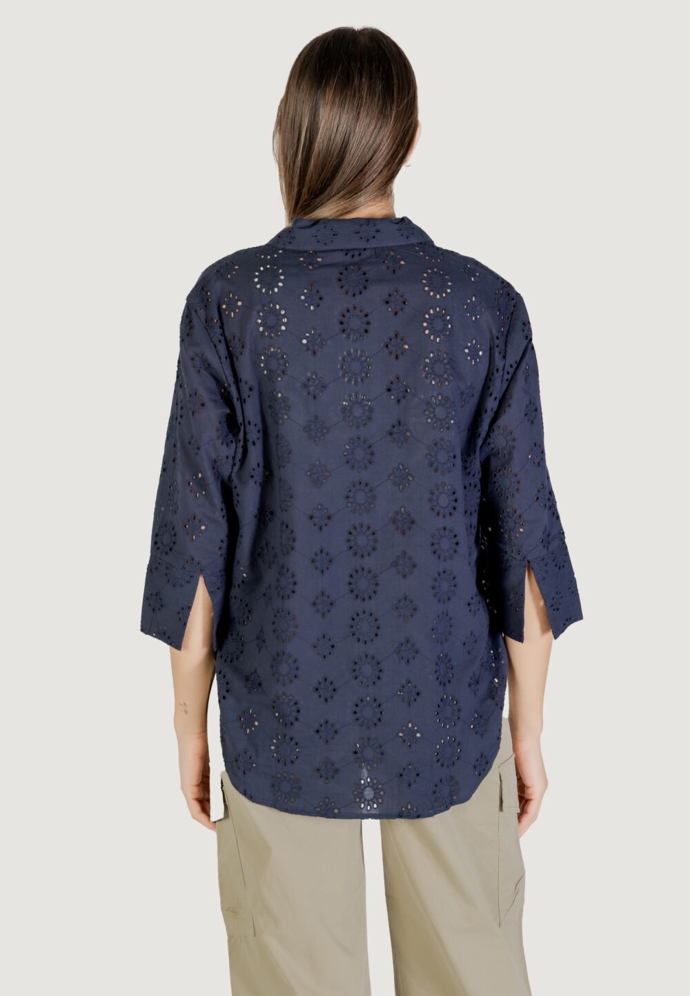 Camicia manica lunga Jacqueline de Yong Jdytallie 3/4 Long Shirt Wvn Noos Blu - Foto 4