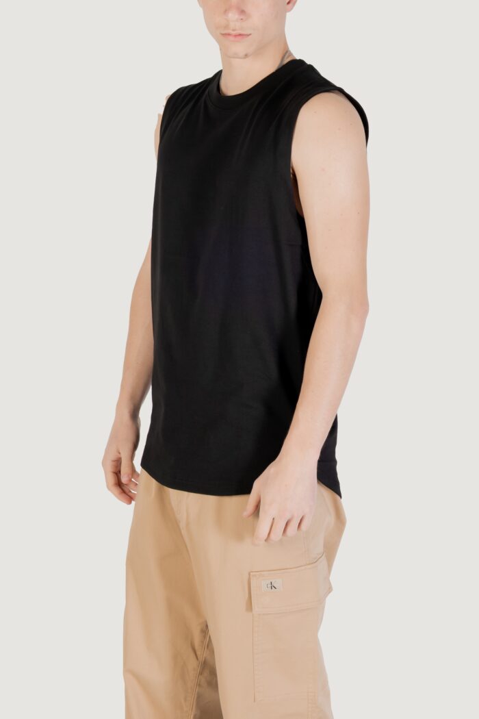 Canotta Calvin Klein WOVEN LABEL TANK Nero