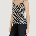 Canotta Vero Moda Vmeasy Joy V-Neck Singlet Wvn Ga Black-White - Foto 2