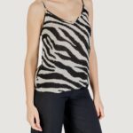 Canotta Vero Moda Vmeasy Joy V-Neck Singlet Wvn Ga Black-White - Foto 3