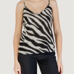 Canotta Vero Moda Vmeasy Joy V-Neck Singlet Wvn Ga Black-White - Foto 5