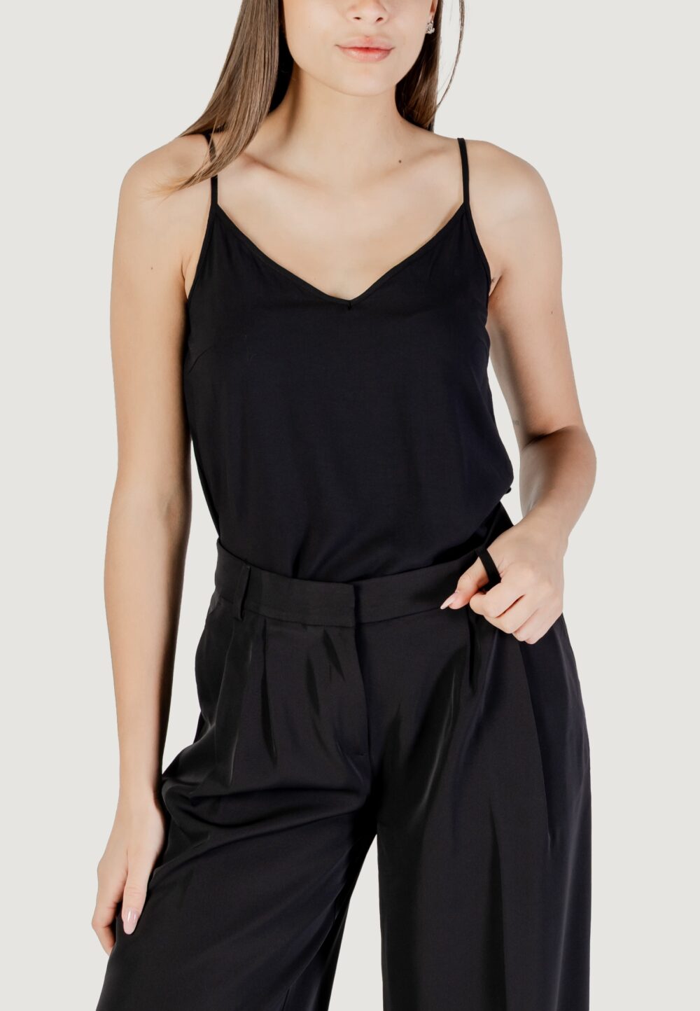Canotta Vero Moda Vmeasy Joy V-Neck Singlet Wvn Ga Nero - Foto 1