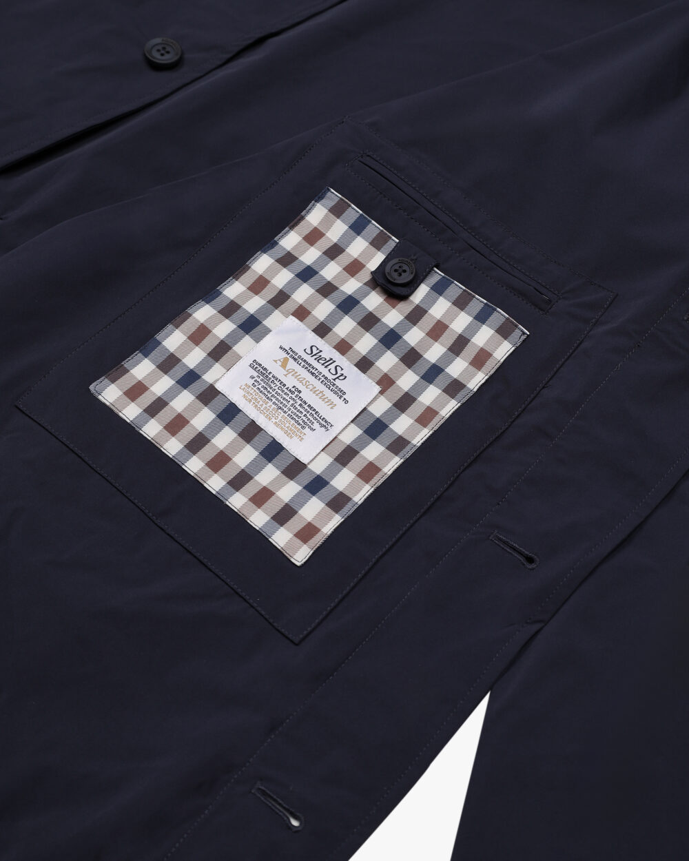 Cappotto Aquascutum STRETCH CABAN Blue scuro - Foto 5
