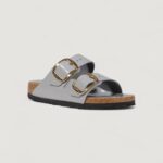 Ciabatte con fascia BIRKENSTOCK Arizona Big Buckle Grigio Chiaro - Foto 2