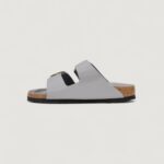 Ciabatte con fascia BIRKENSTOCK Arizona Big Buckle Grigio Chiaro - Foto 3