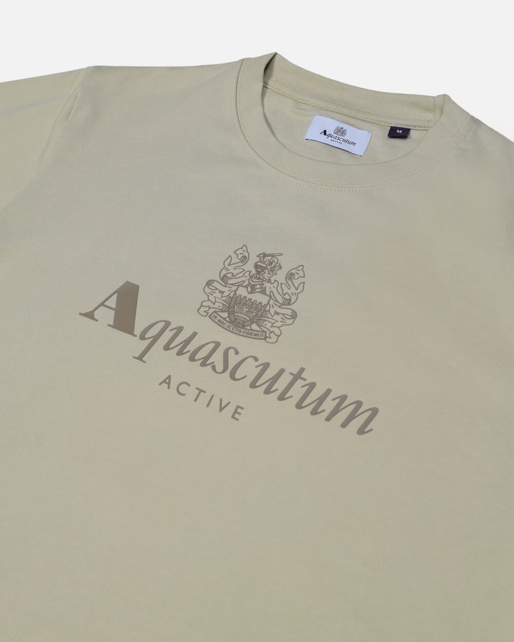Felpa senza cappuccio Aquascutum BIG LOGO CREWNECK Beige - Foto 3