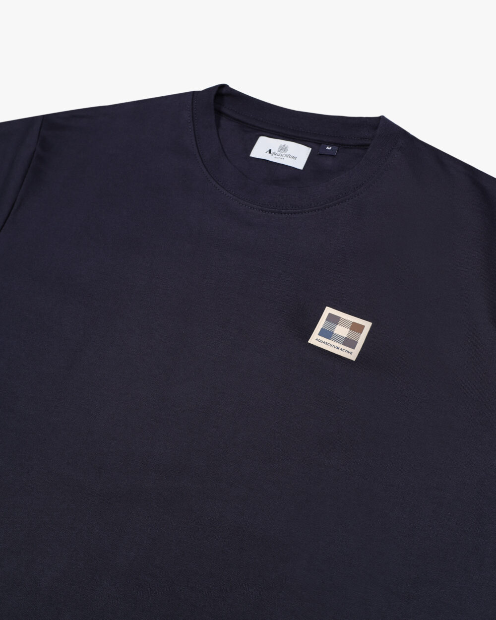 Felpa senza cappuccio Aquascutum RUBBER PATCH CREWNECK Blue scuro - Foto 3