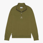 Felpa senza cappuccio Aquascutum SMALL LOGO QUARTER ZIP Verde - Foto 1