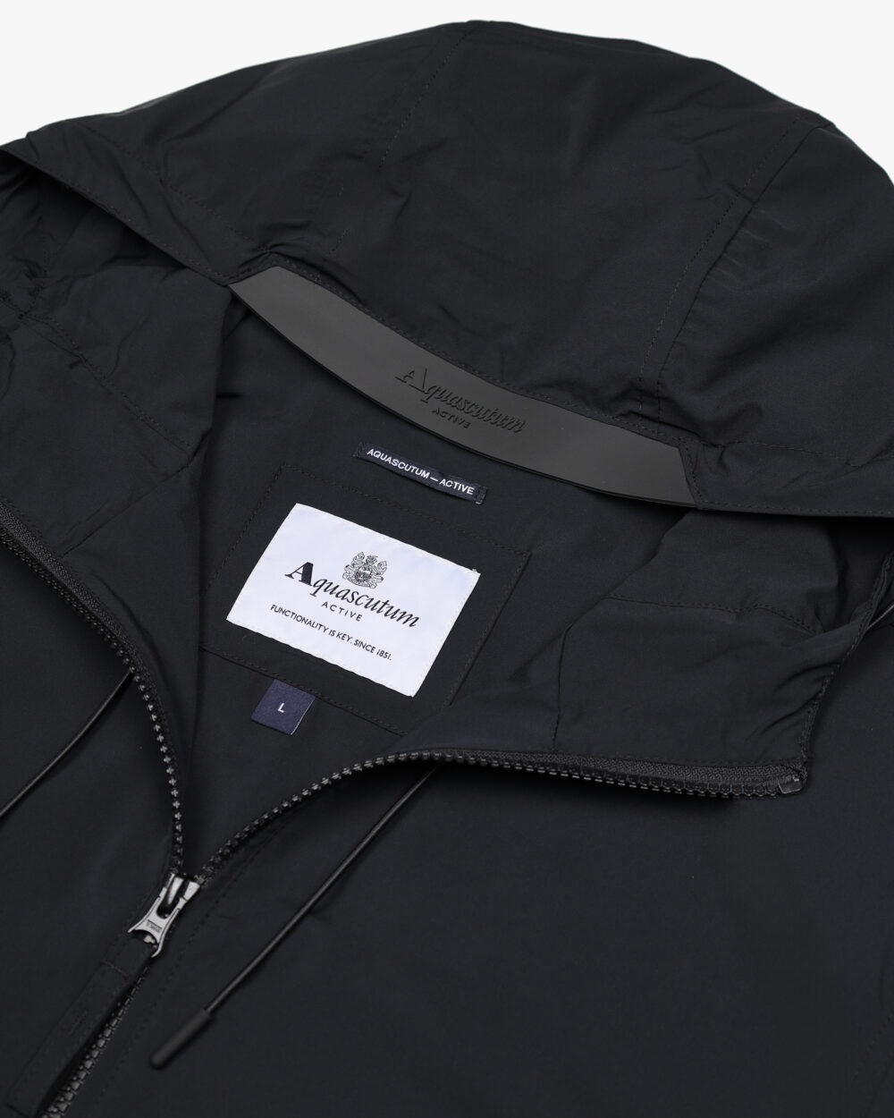 Giacchetto Aquascutum HOODED STRETCH WINDBREAKER Nero - Foto 3