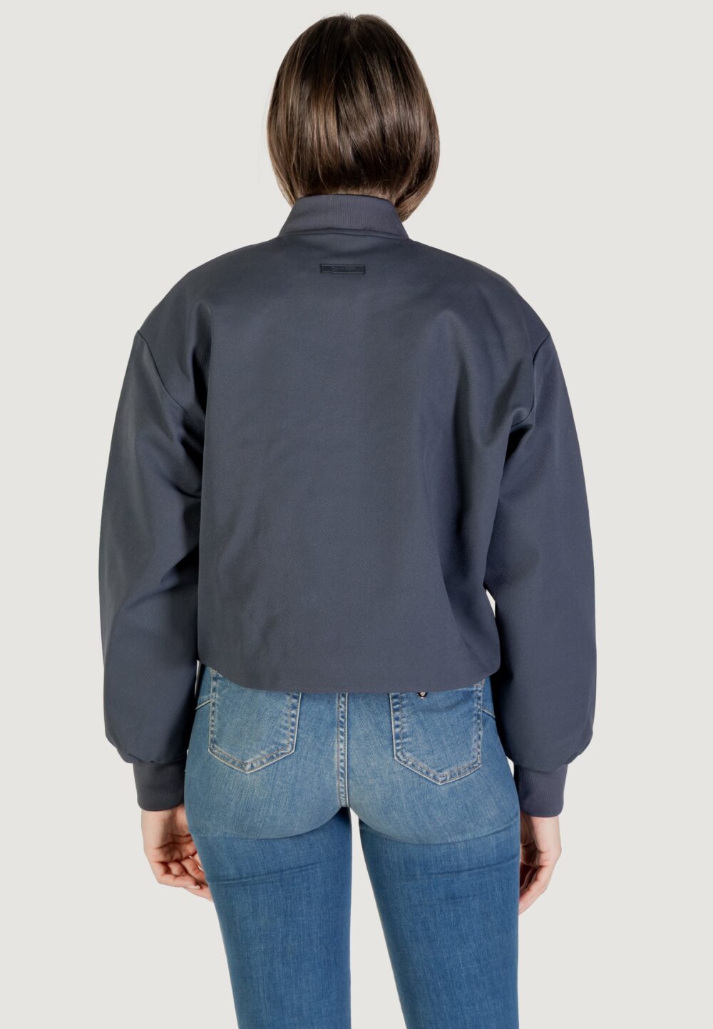 Giubbotto Calvin Klein Jeans SHORT BOMBER JACKET Antracite - Foto 4
