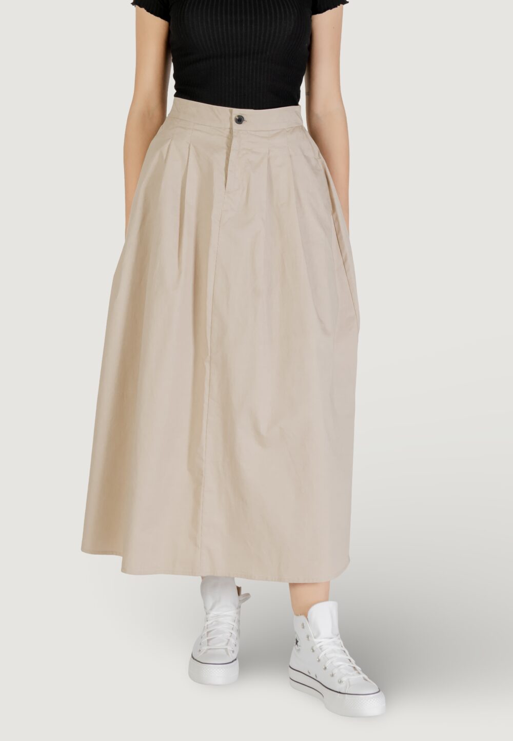 Gonna lunga Only Onlzora Hw Long Pleat Pnt Beige - Foto 1