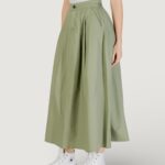 Gonna lunga Only Onlzora Hw Long Pleat Pnt Verde Oliva - Foto 2