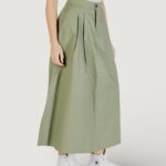 Gonna lunga Only Onlzora Hw Long Pleat Pnt Verde Oliva - Foto 3