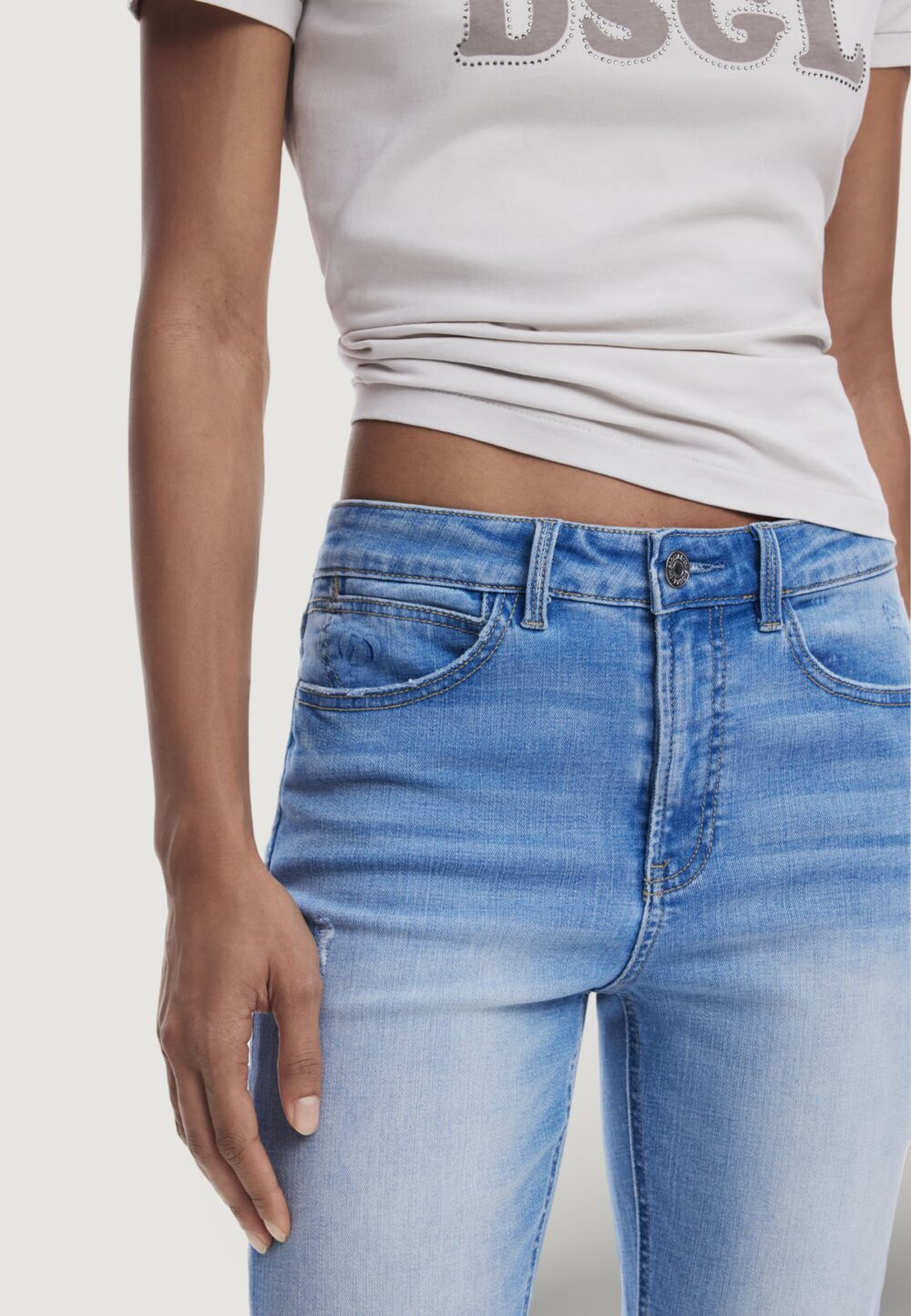 Jeans skinny Desigual DENIM_LEYSTER Denim chiaro - Foto 2