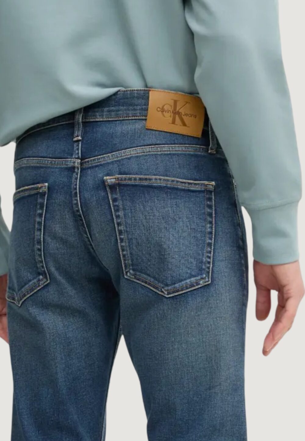 Jeans slim Calvin Klein Jeans  Denim scuro - Foto 4