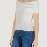 Maglia in filo manica corta Only Onlelectra Life Ss Off Shoulder Knt Bianco - Foto 2