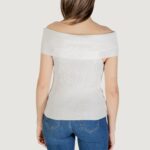 Maglia in filo manica corta Only Onlelectra Life Ss Off Shoulder Knt Bianco - Foto 4